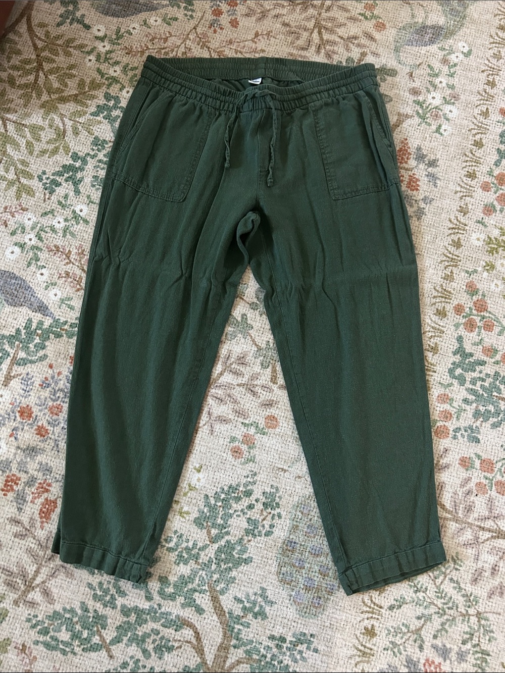 Old Navy Women’s Linen Pants - Dark Green